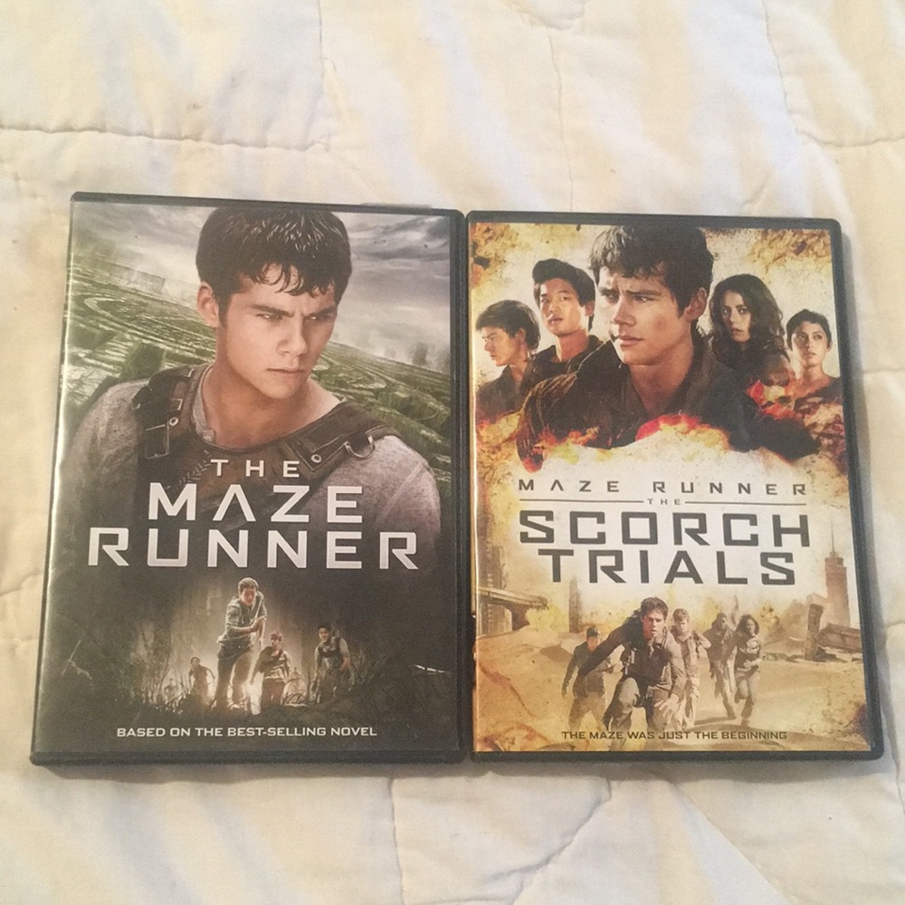 Maze runner and scorch trails DVDs